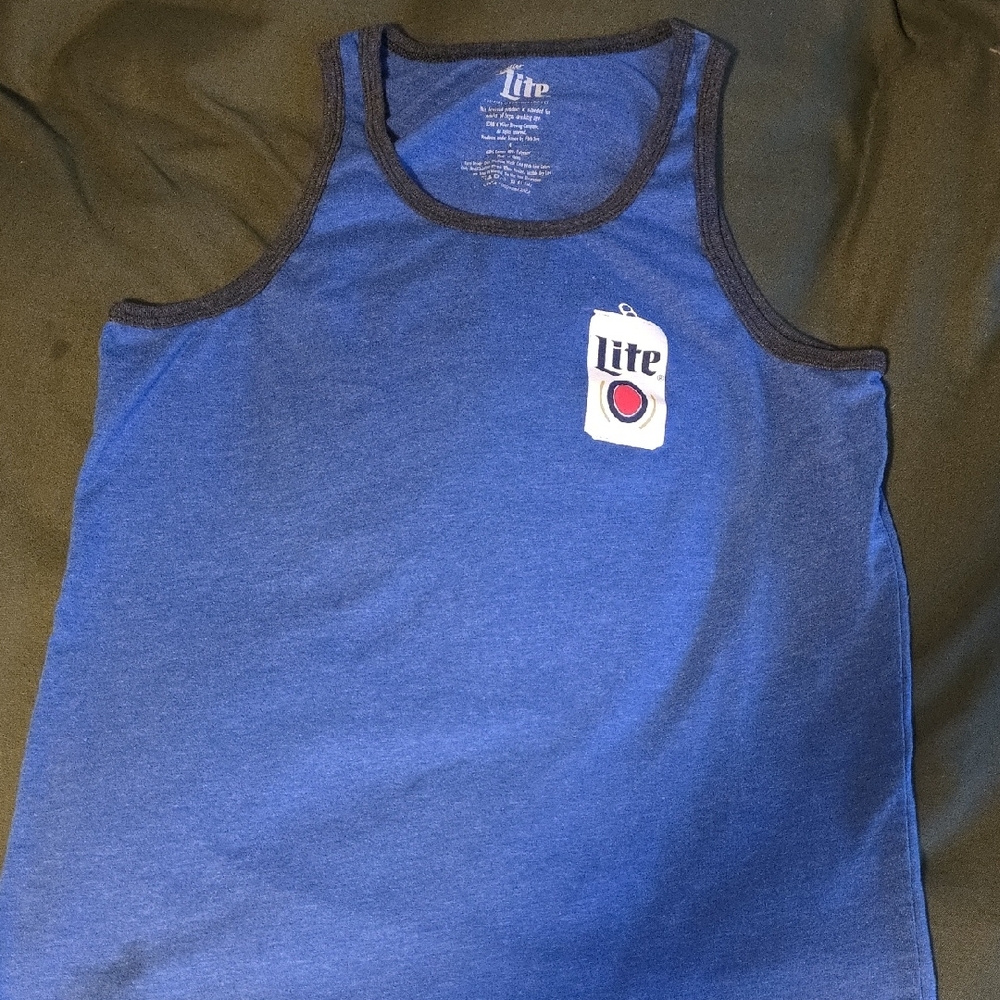 Fifth Sun Blue Tank Top with Black Trim